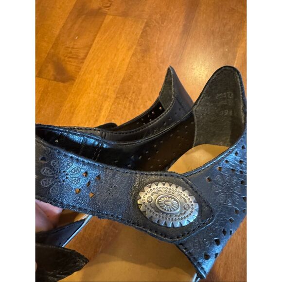 Rieker Women’s Mary Jane Shoes Size 39 Black Leather Cutout Comfort Strap EU 39 - Picture 3 of 5